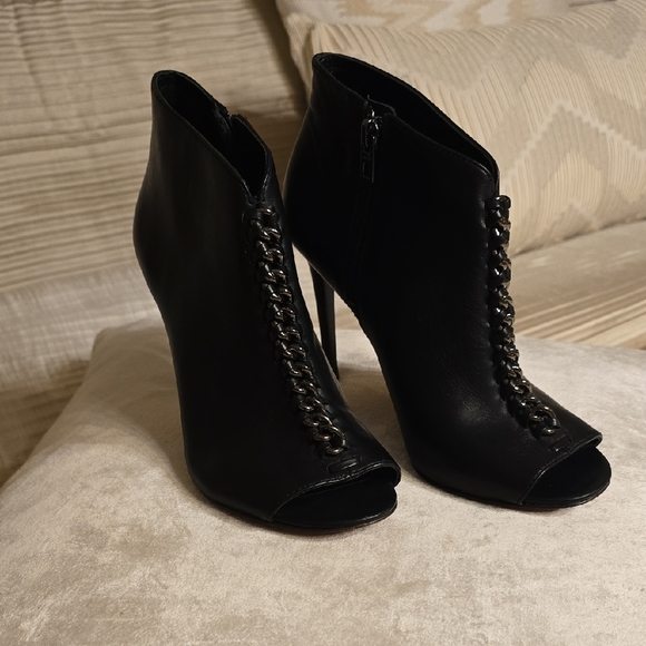 Coach Black Suede Heeled Boots with Lace-Up Design - Picture 1 of 13